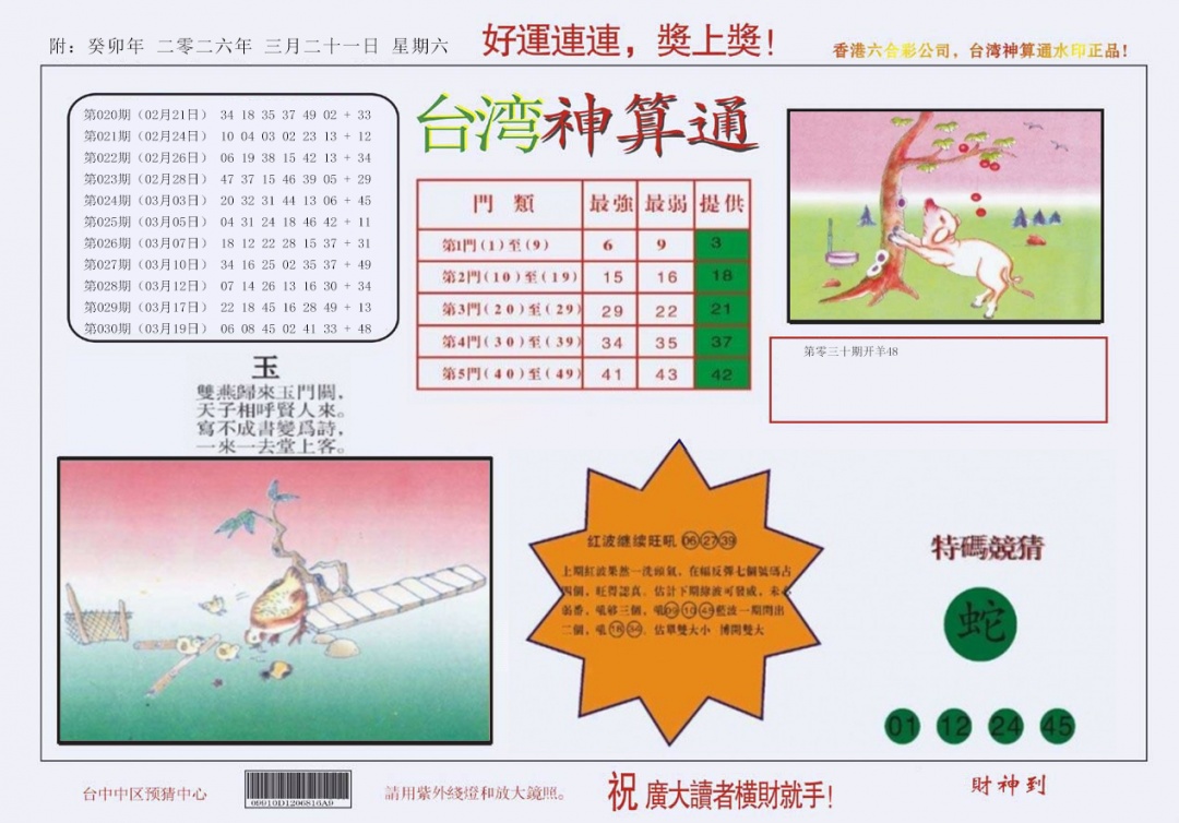 031期4-台湾神算[图]